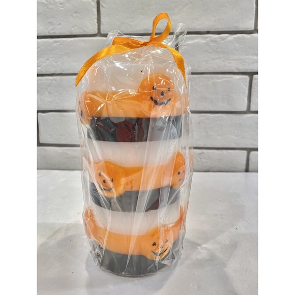New Country Halloween Pumpkin‎ Face Pillar Candle - Picture 3 of 5